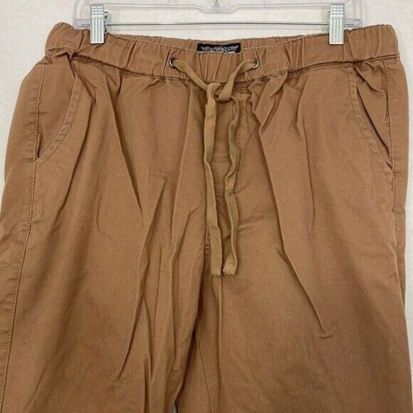 Matchstick Pants with Pockets, Elastic Waist & Ankles, Khaki / Tan, Small - Picture 2 of 9